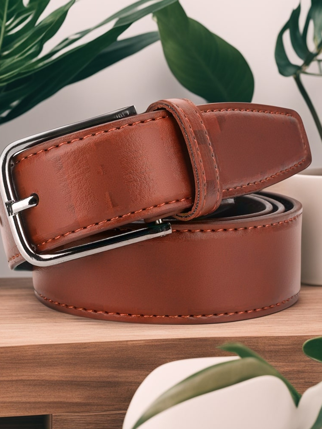 

Roadster Men Formal Belt, Tan