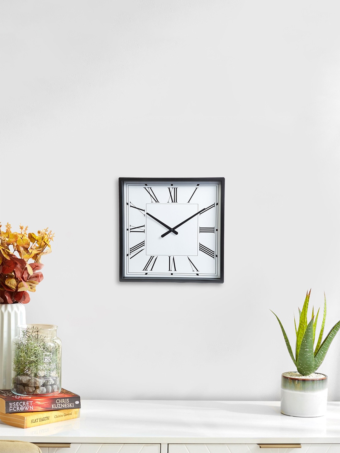 

Home Centre White & Black Textured Contemporary Wall Clock