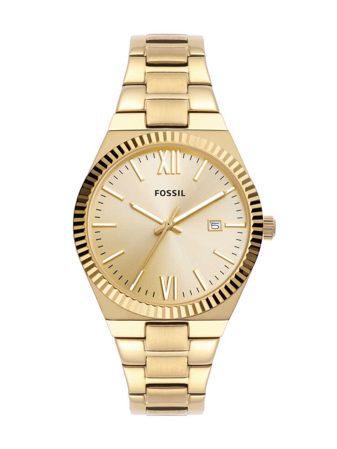 

Fossil Women Stainless Steel Bracelet Style Straps Scarlette Analogue Watch ES5299, Gold