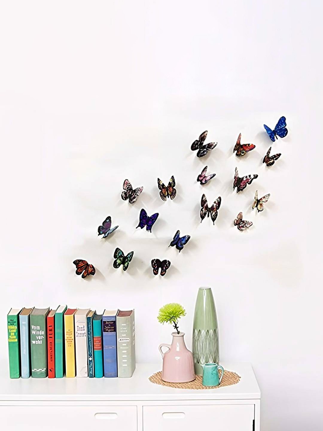 

Jaamso Royals Red 12 Pcs 3D Butterfly Printed Self-Adhesive Water Proof Wall Sticker