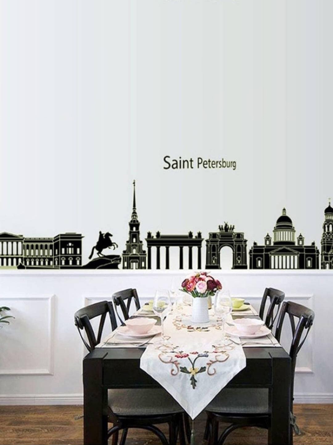 

Jaamso Royals Printed Self-Adhesive Water Proof Wall Sticker, White