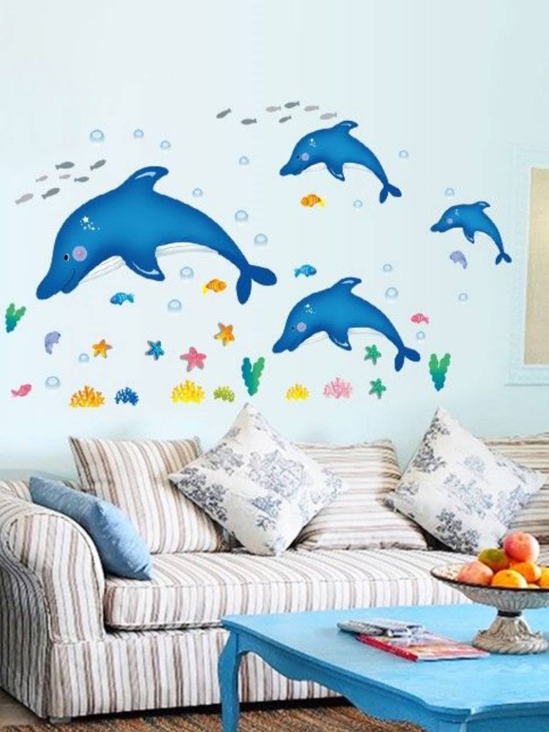 

Jaamso Royals Blue Printed Self-Adhesive Water Proof Wall Sticker