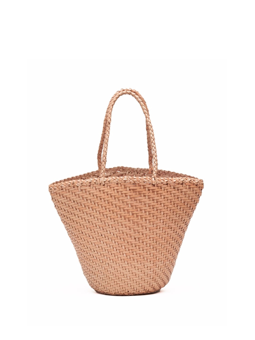 

Mistry Self Design Structured Leather Tote Bag, Nude