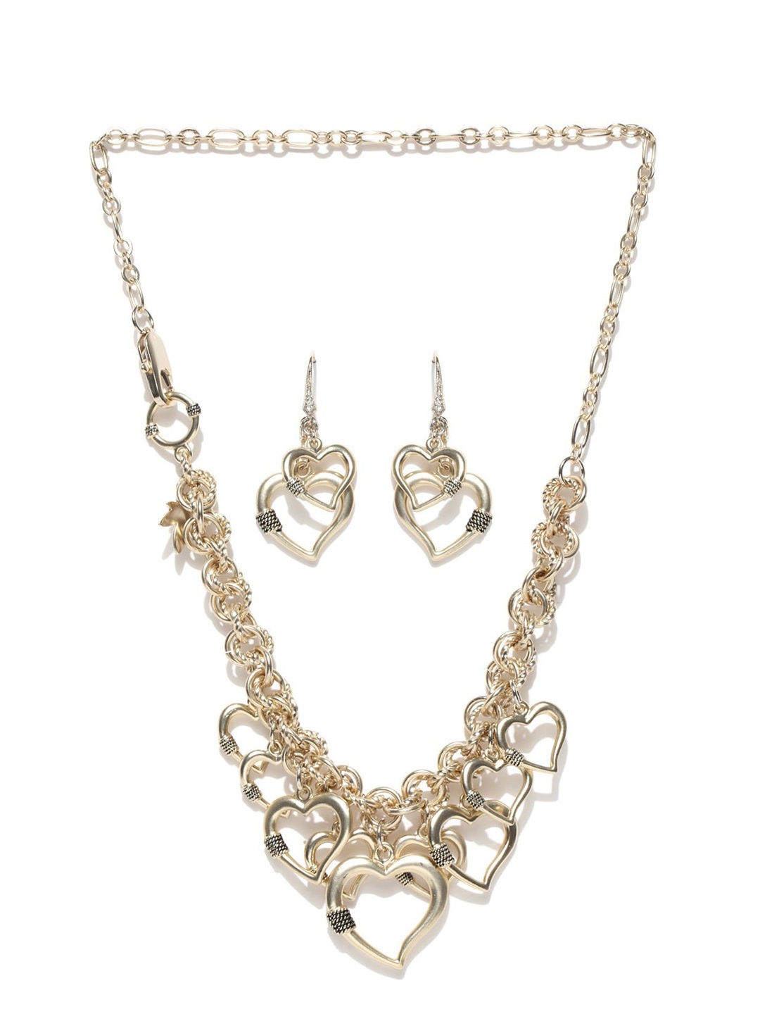 

Alamod Silver-Plated Necklace And Earrings, Gold
