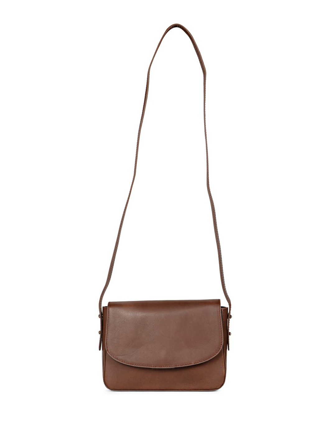 

Saint G Textured Leather Structured Sling Bag, Brown