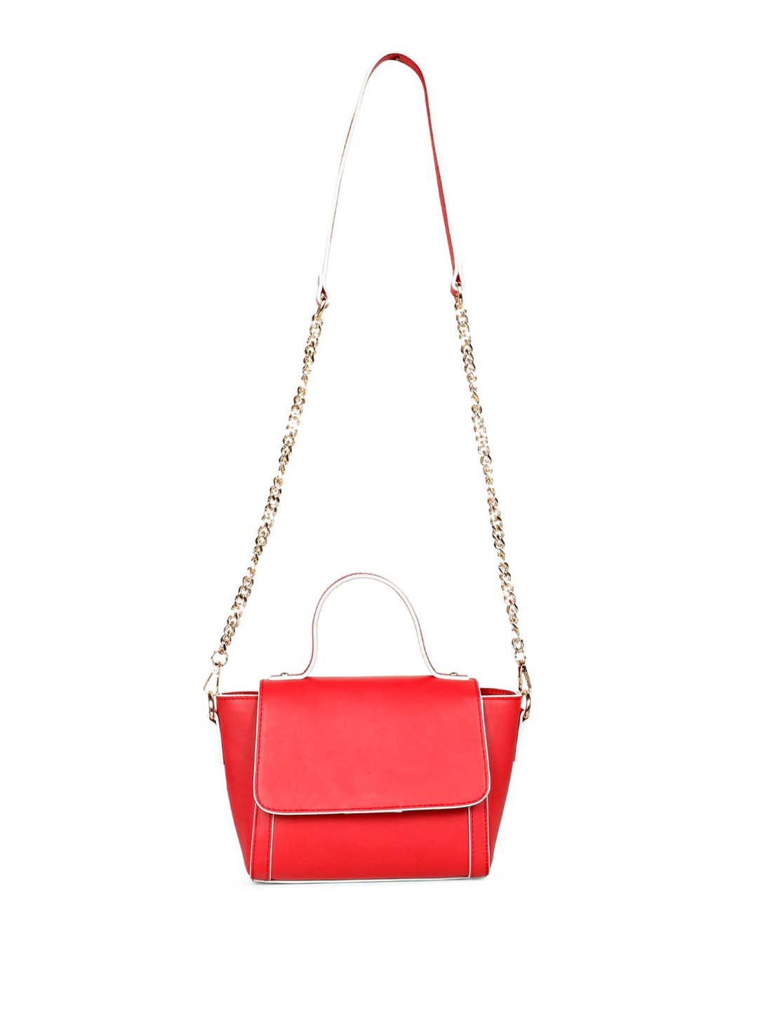 

Saint G Textured Leather Swagger Handheld Bag, Red