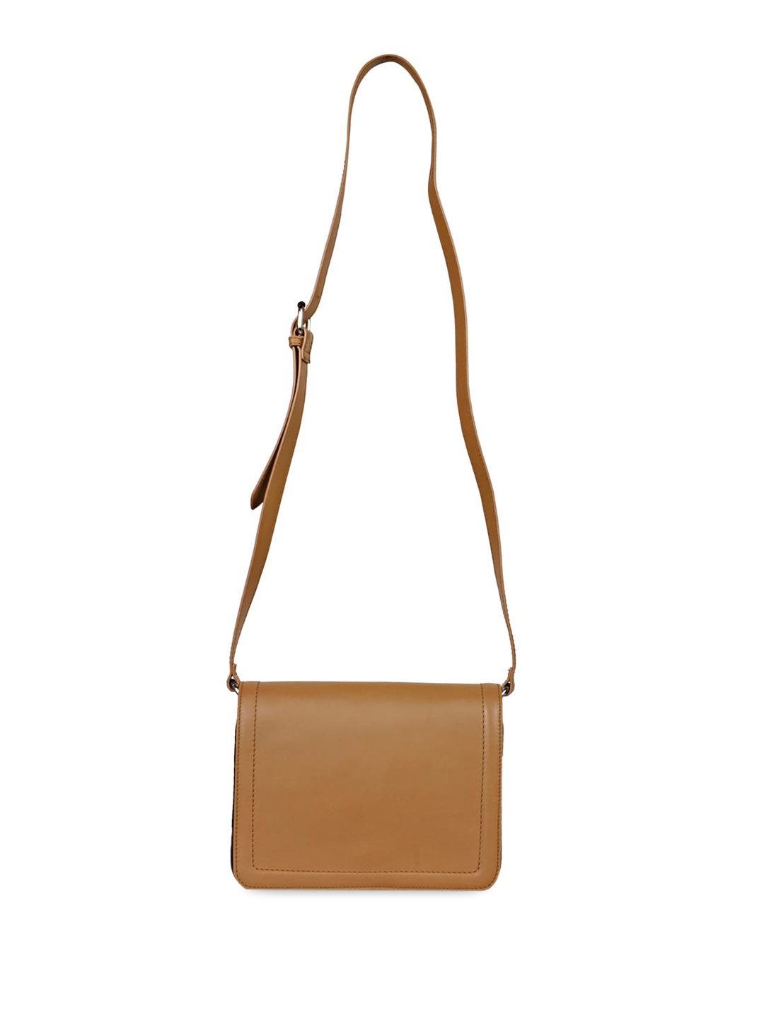 

Saint G Leather Structured Sling Bag, Tan