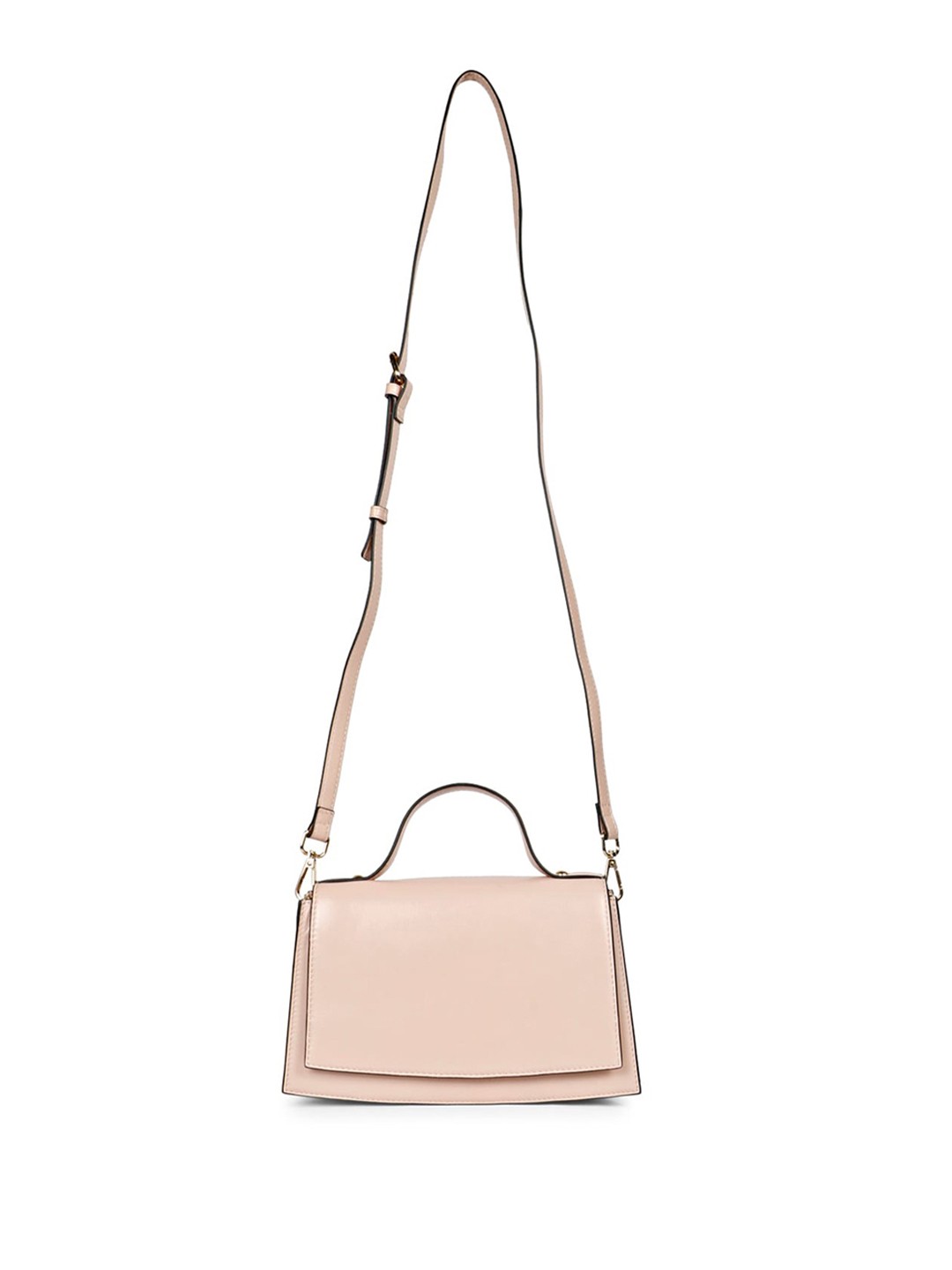 

Saint G Leather Structured Sling Bag, Peach