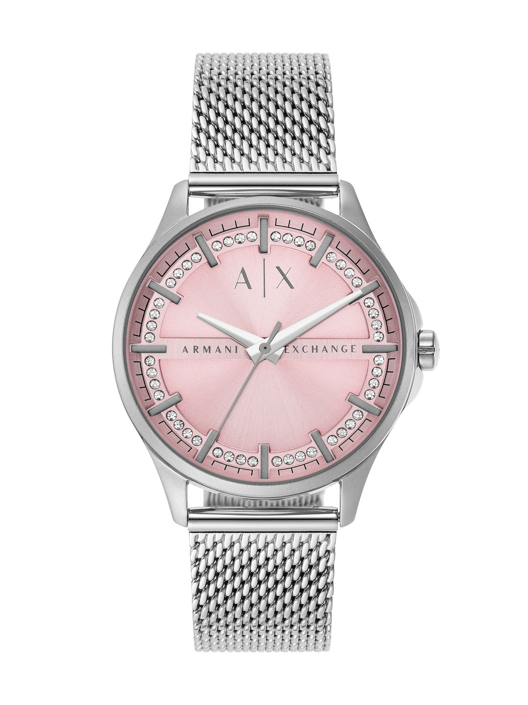 

Armani Exchange Women Embellished Dial & Stainless Steel Analogue Watch AX5273, Pink