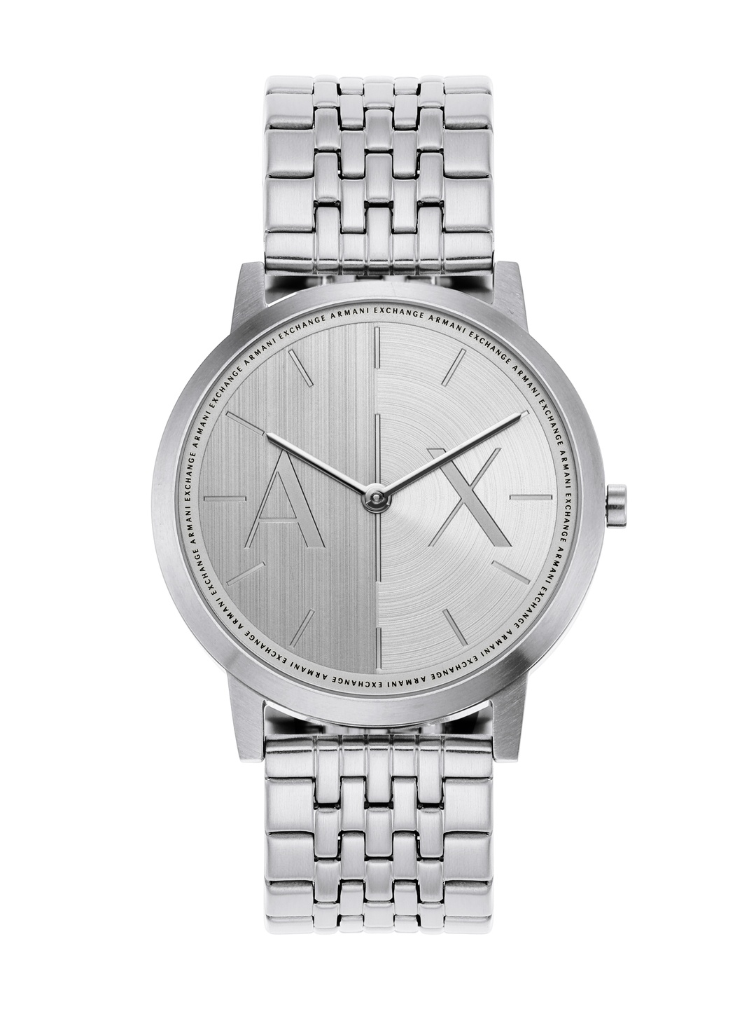 

Armani Exchange Men Silver Toned Stainless Steel Bracelet Style Straps Analogue Watch