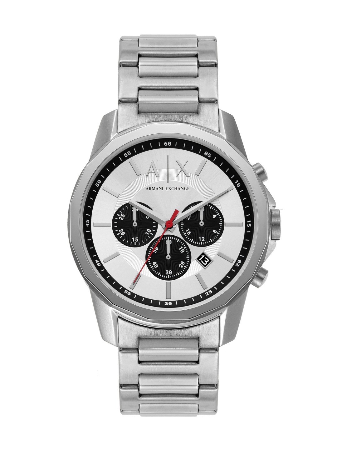 

Armani Exchange Men Stainless Steel Bracelet Analogue Watch, Silver