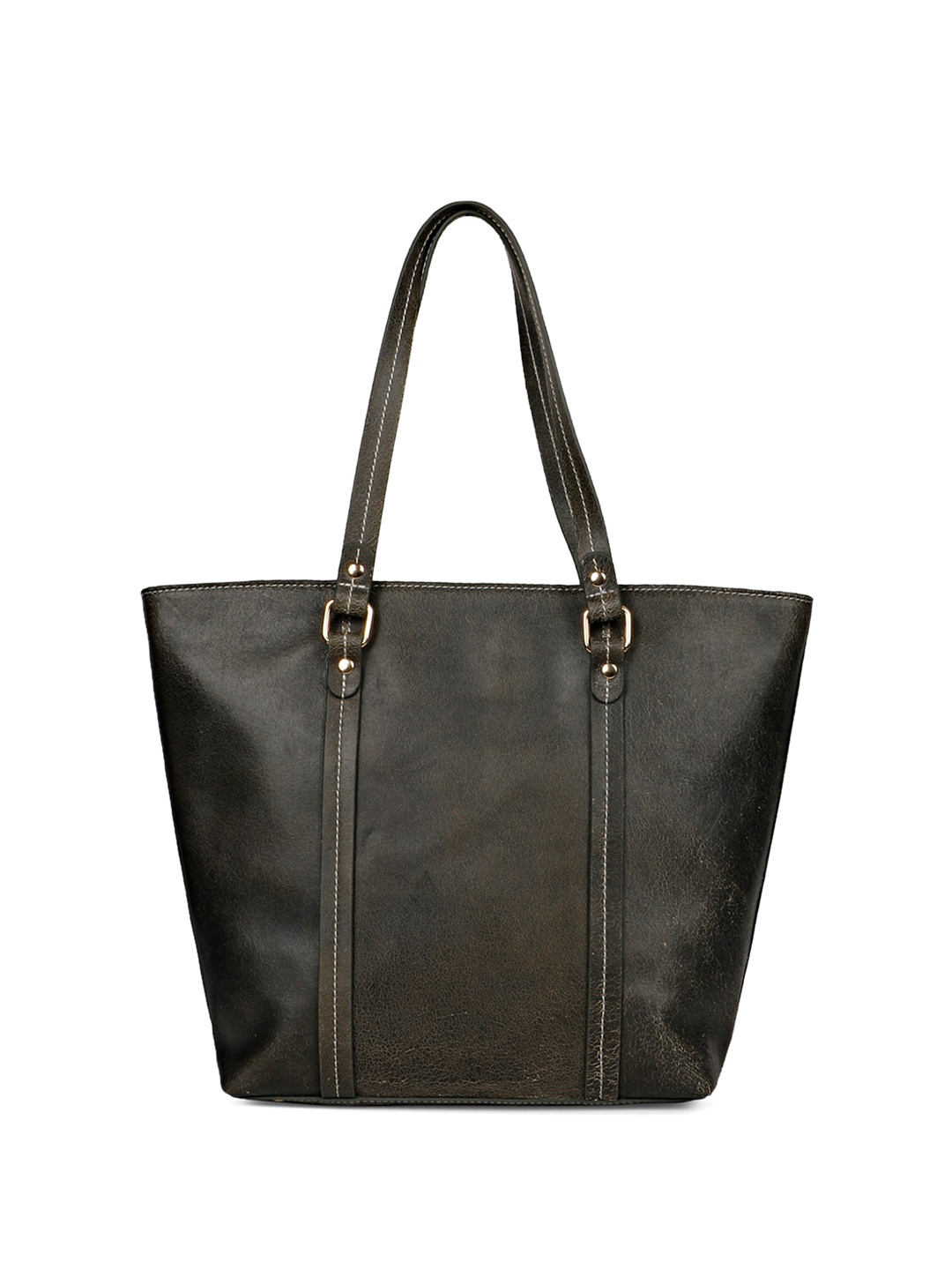

Favore Textured Leather Oversized Shopper Shoulder Bag with Cut Work, Black