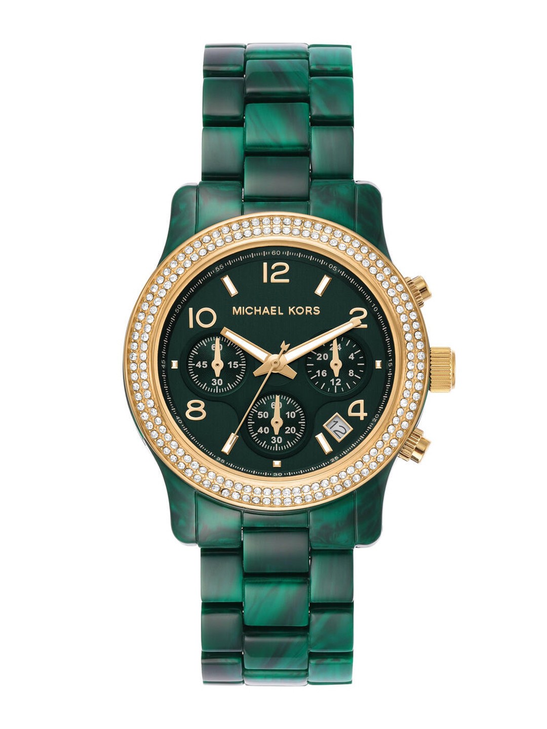 

Michael Kors Women Bracelet Style Straps Analogue Multi Function Watch MK7422, Green