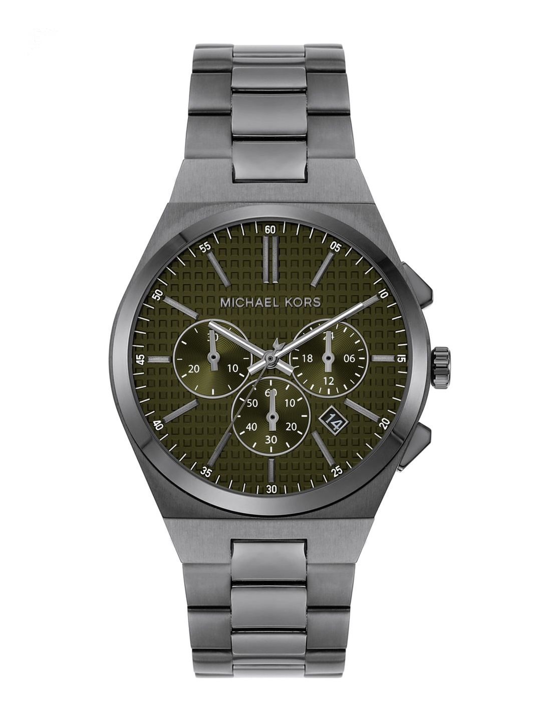 

Michael Kors Men Stainless Steel Bracelet Style Straps Analogue Watch MK9118, Green