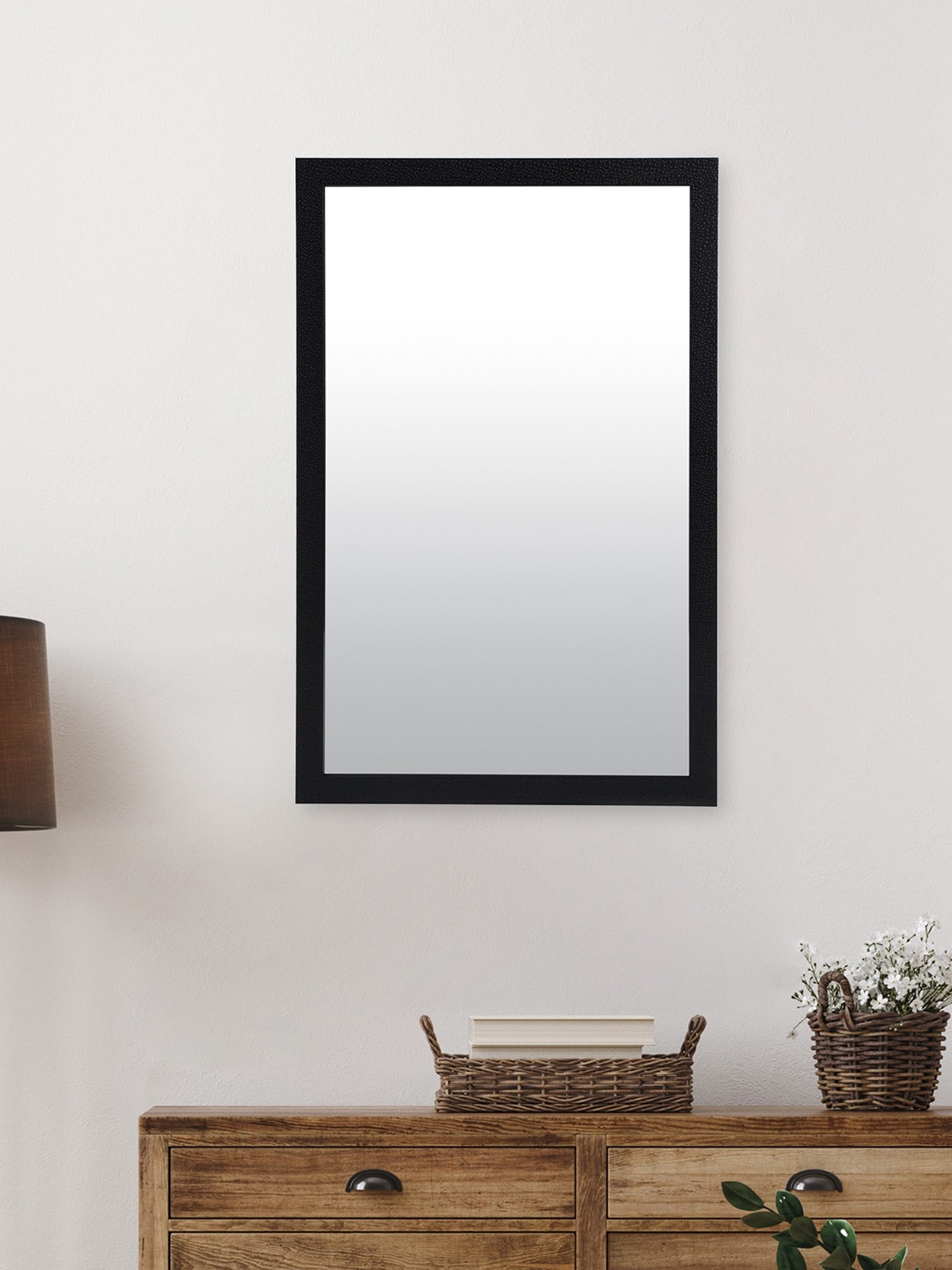 

Home Centre Black Reflection Modern Rectangle Mirror