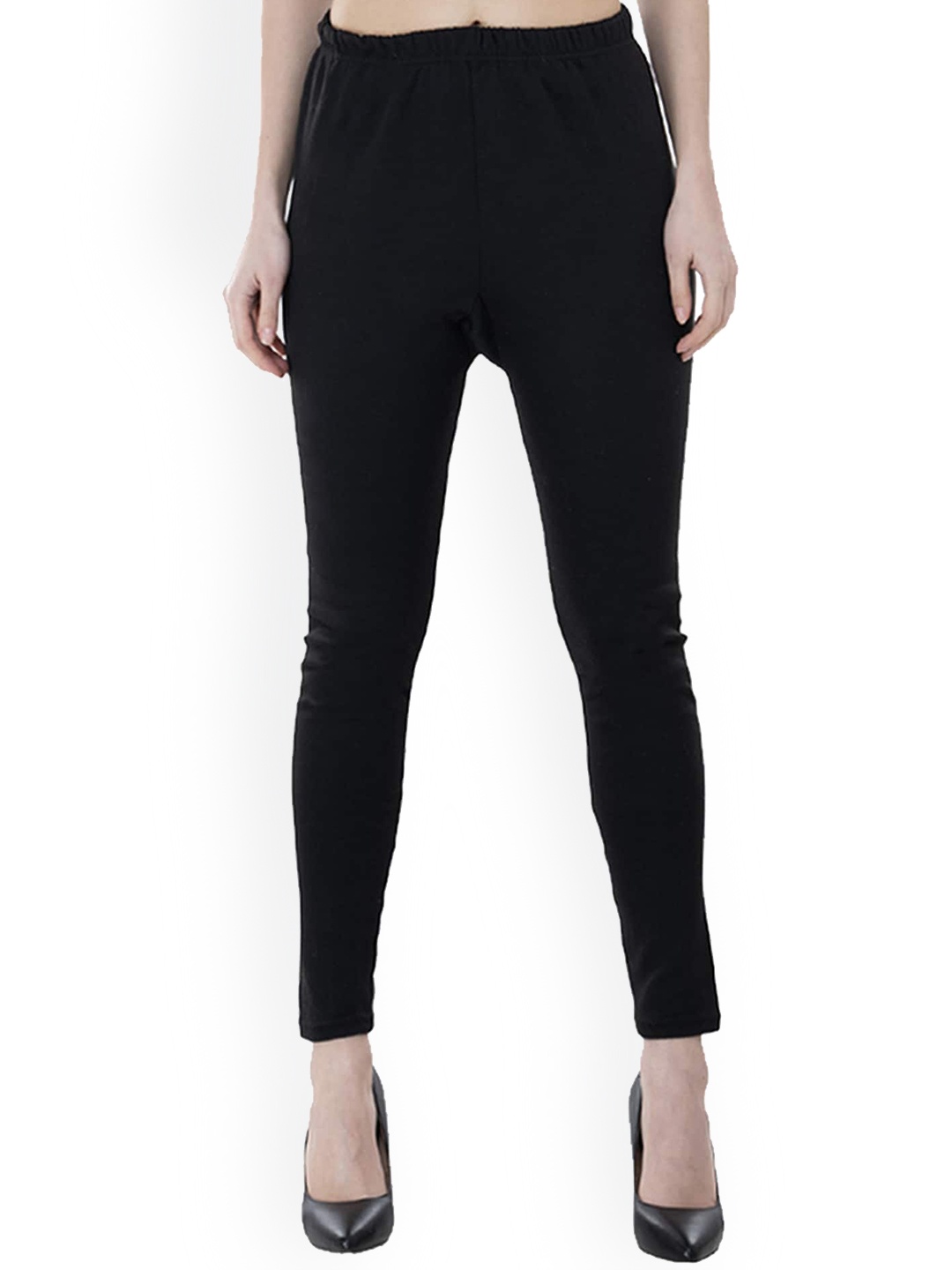 

BAESD Ankle Length Woolen Leggings, Black