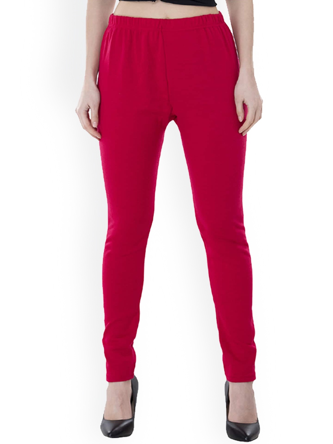 

BAESD Ankle Length Woolen Leggings, Pink