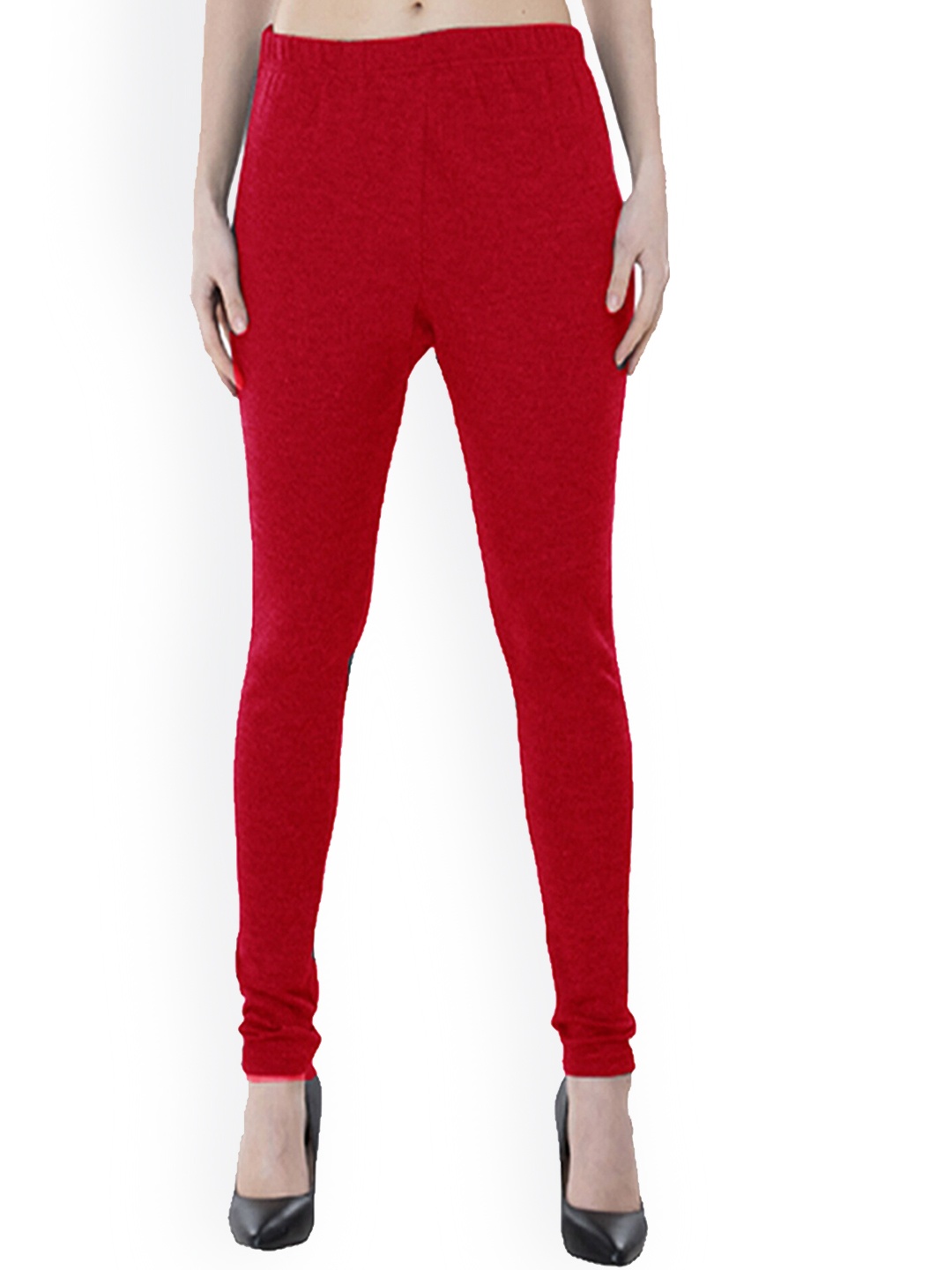 

BAESD Ankle Length Woolen Leggings, Red