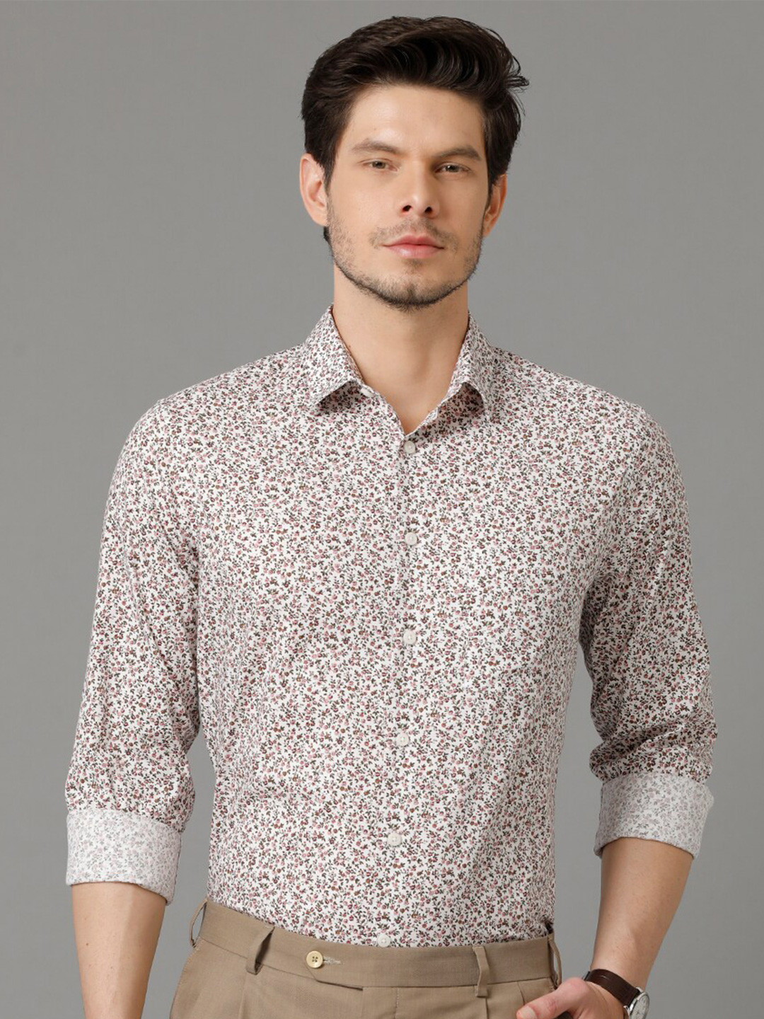 

Aldeno Comfort Floral Printed Casual Shirt, Pink