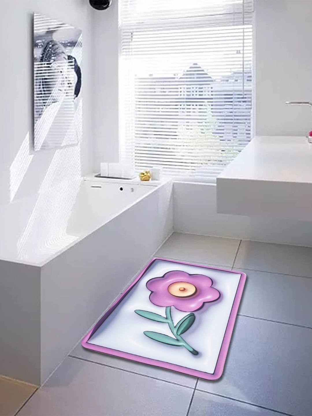 

Dakshya Industries Purple 3D Printed Anti-Skid Doormat