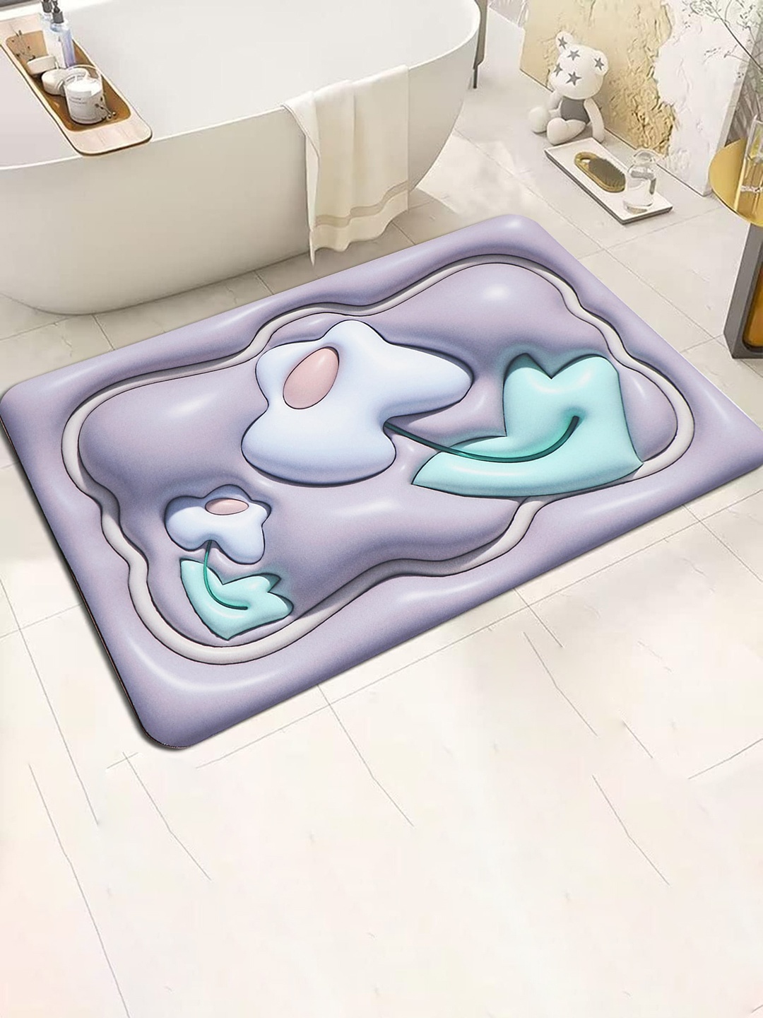 

Dakshya Industries Grey 3D Printed Anti Skid Doormat