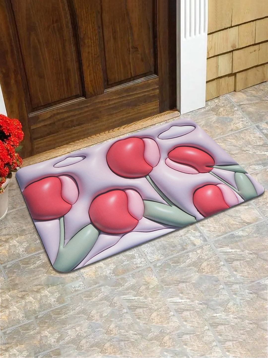 

Dakshya Industries Purple 3D Printed Anti-Slip Doormat