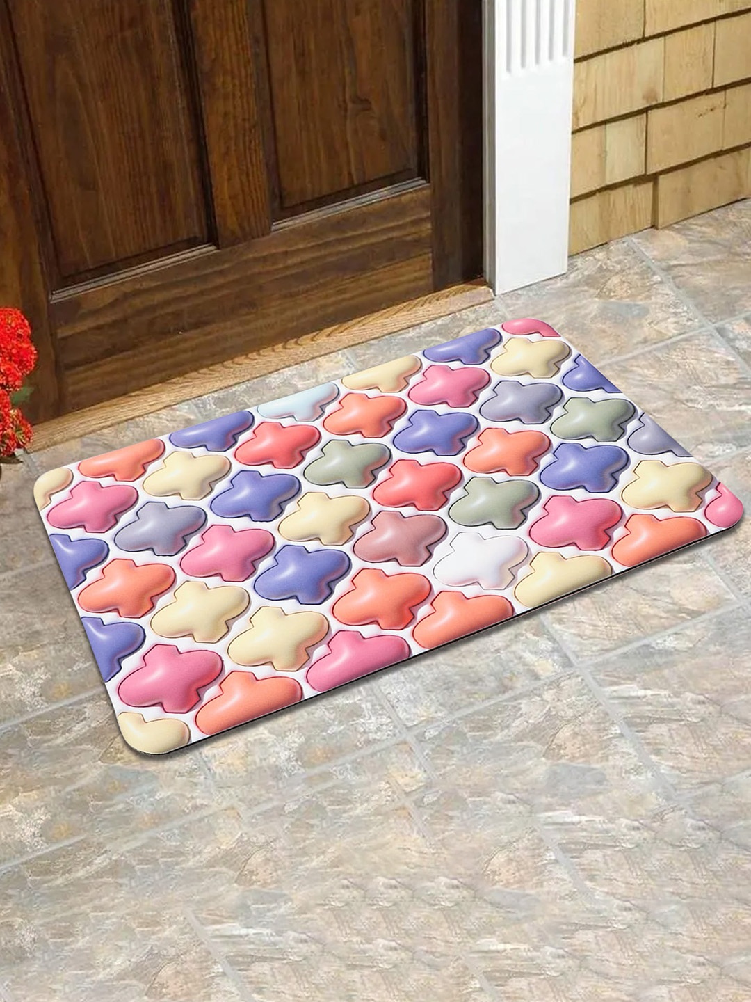 

Dakshya Industries Purple & Blue Self- Designed Anti-Slip Doormats