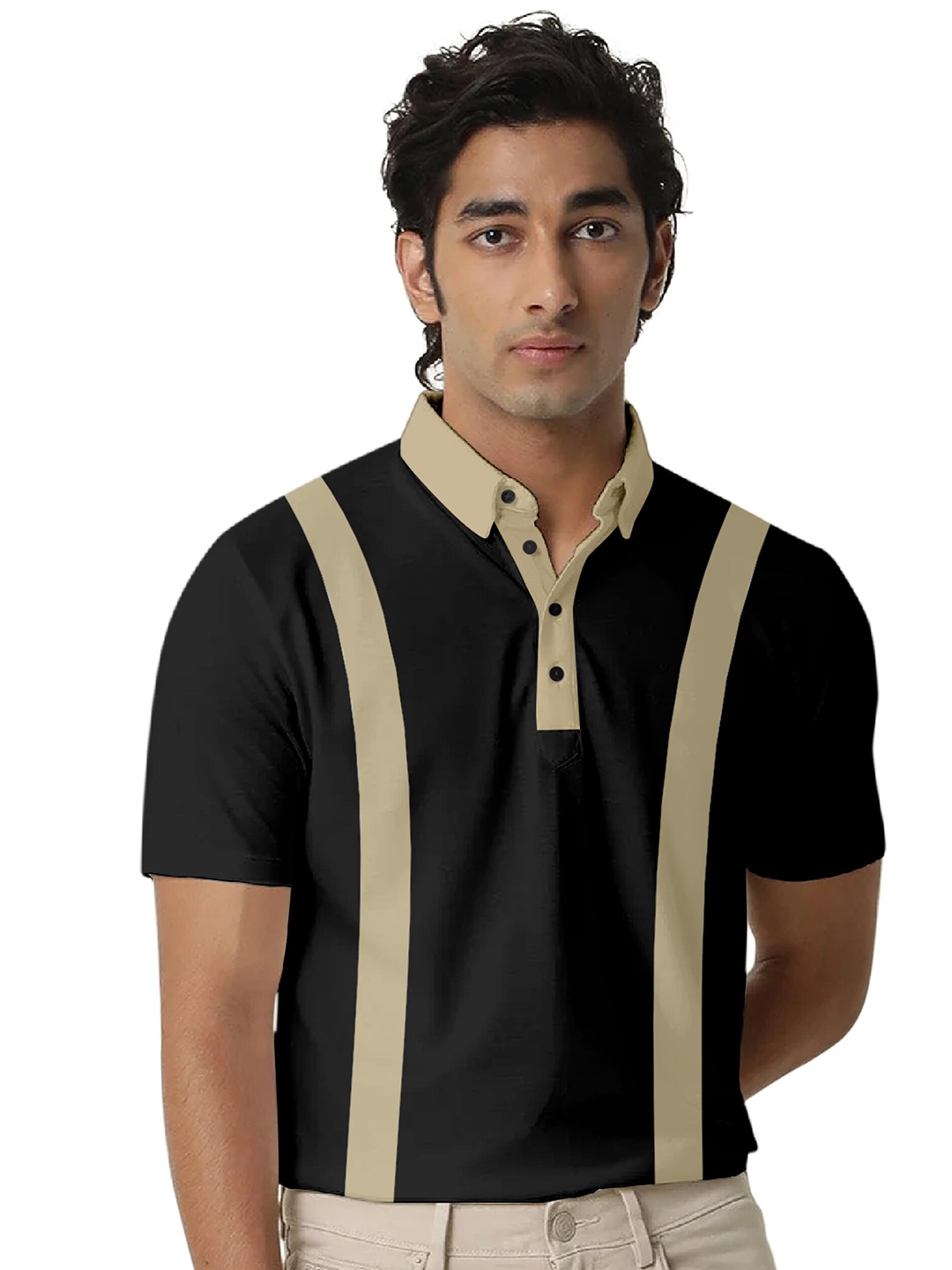 

FTX Polo Collar Regular Fit T-shirt, Black