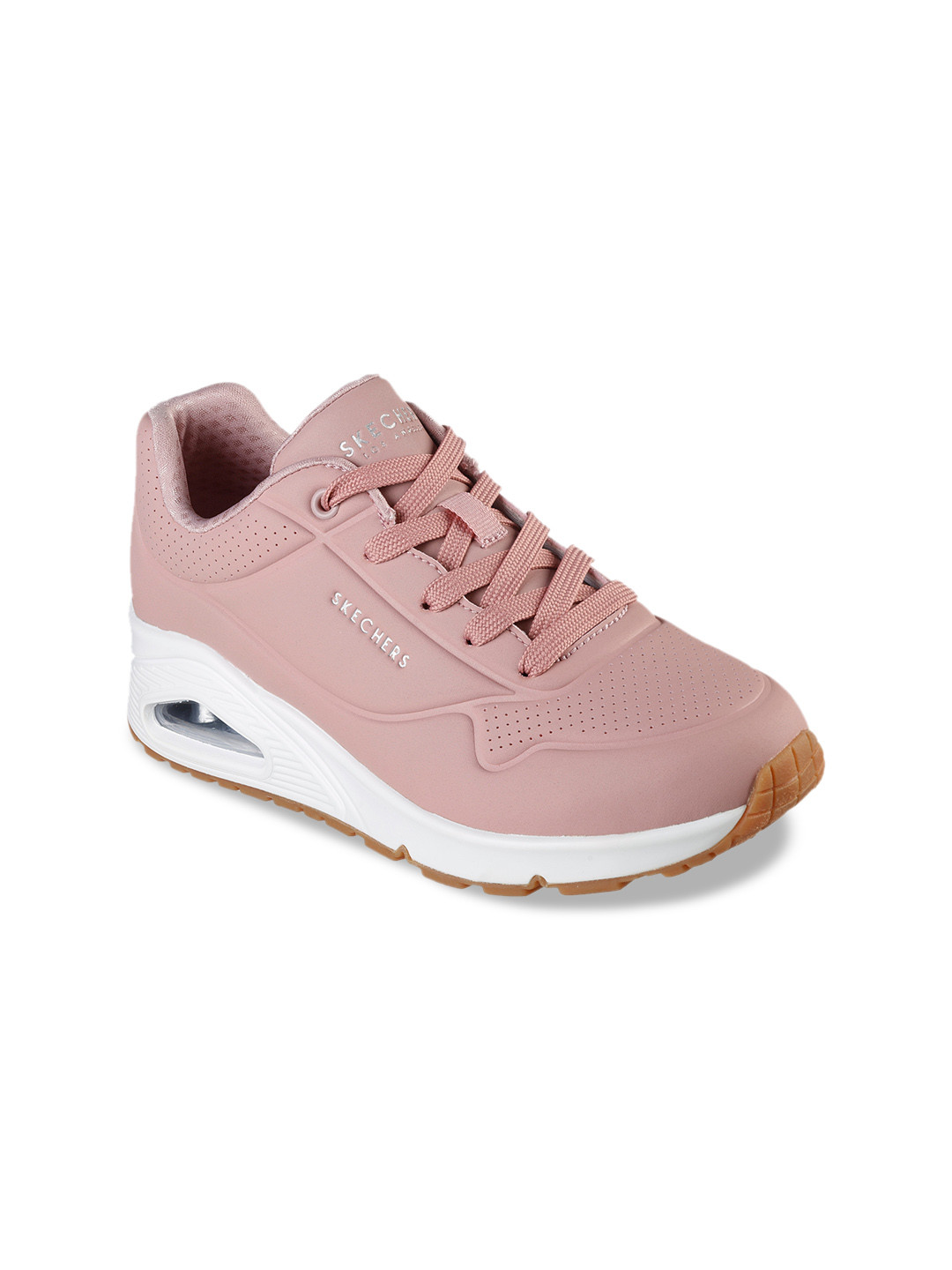 

Skechers Women Uno - Stand On Air Casual Lace-Up Shoe, Pink
