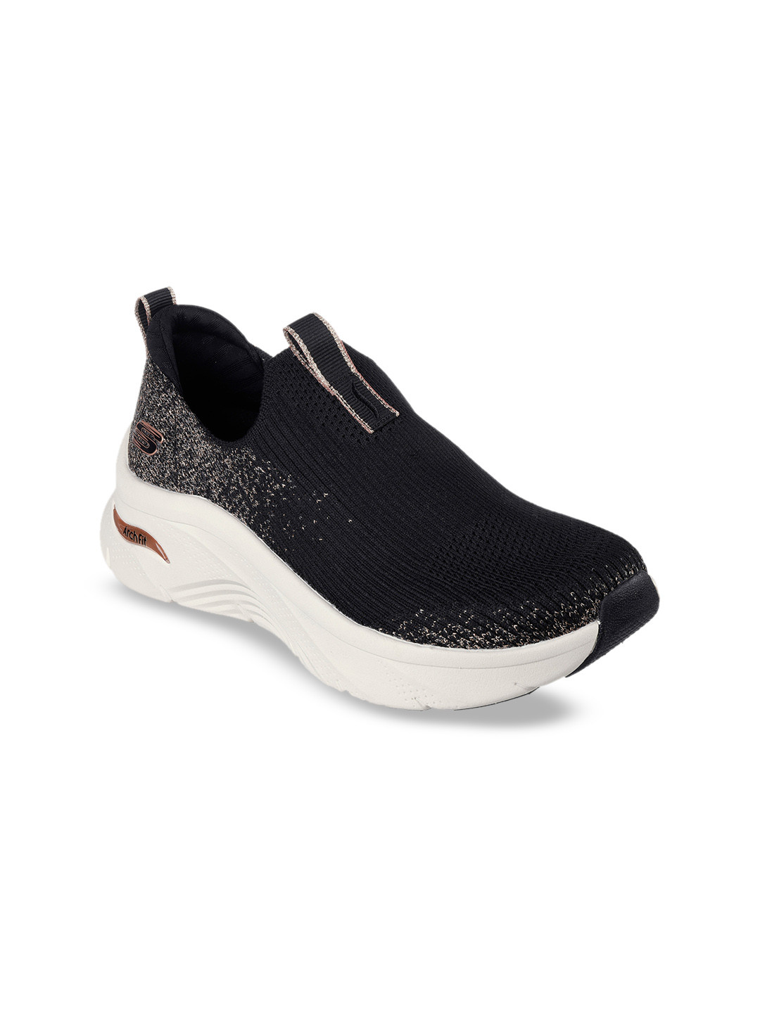 

Skechers Women Arch Fit D'lux Slip On Sneakers, Black