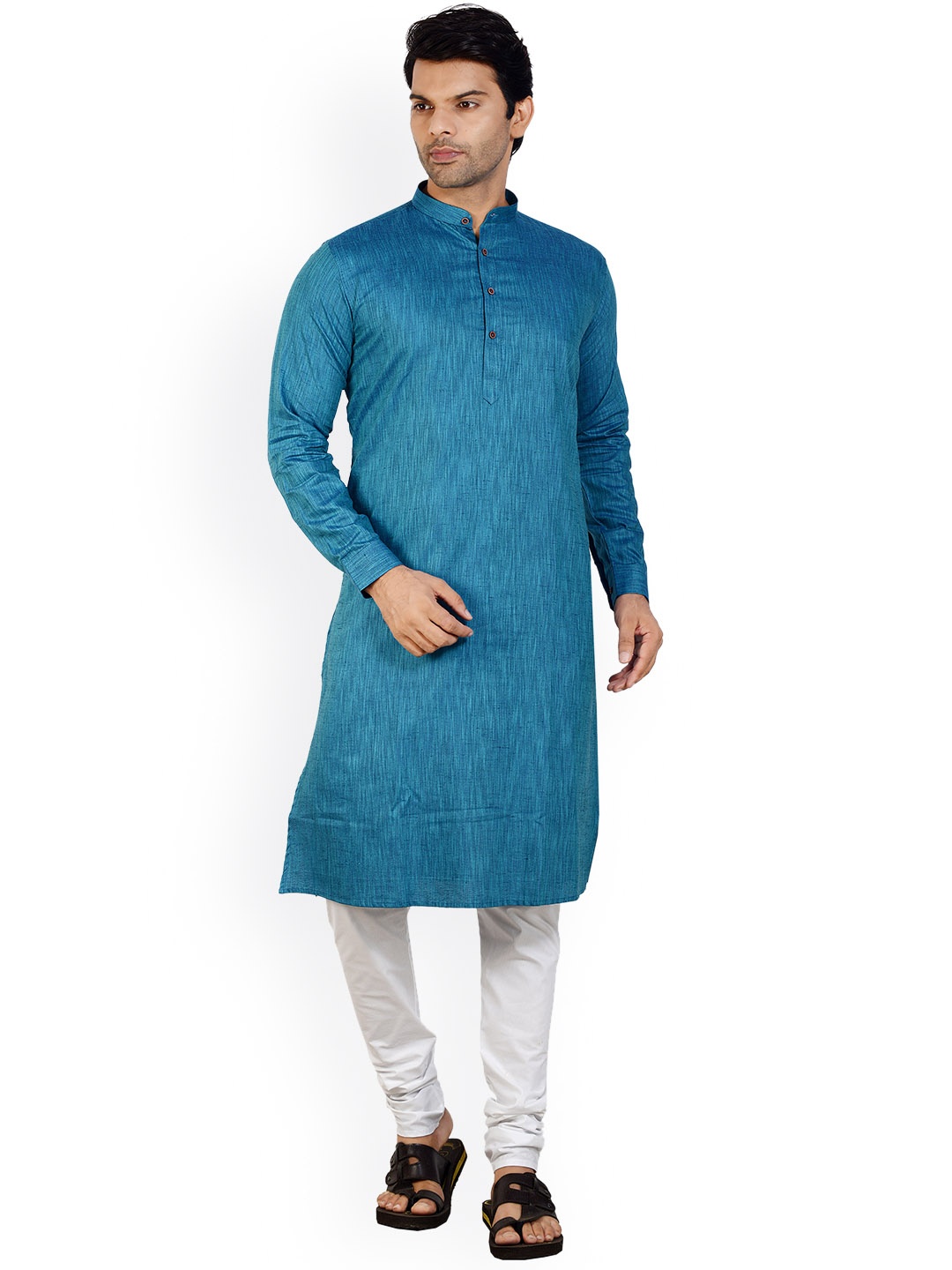 

ARRUGA Men Teal Regular Kurta with Pyjamas