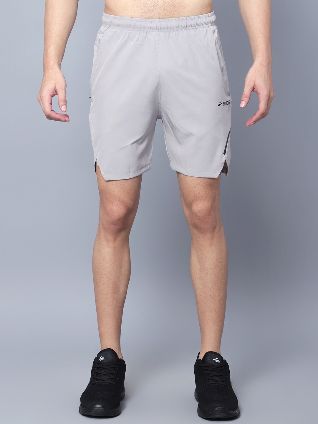 

SKY HEIGHTS Men Slim Fit Mid-Rise Sports Shorts, Grey