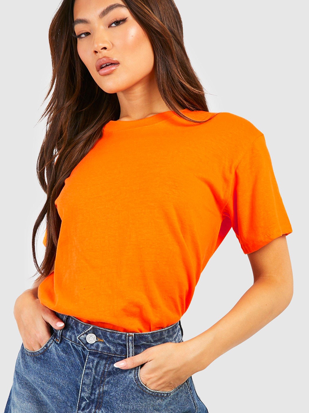 

Boohoo Pure Cotton T-shirt, Orange