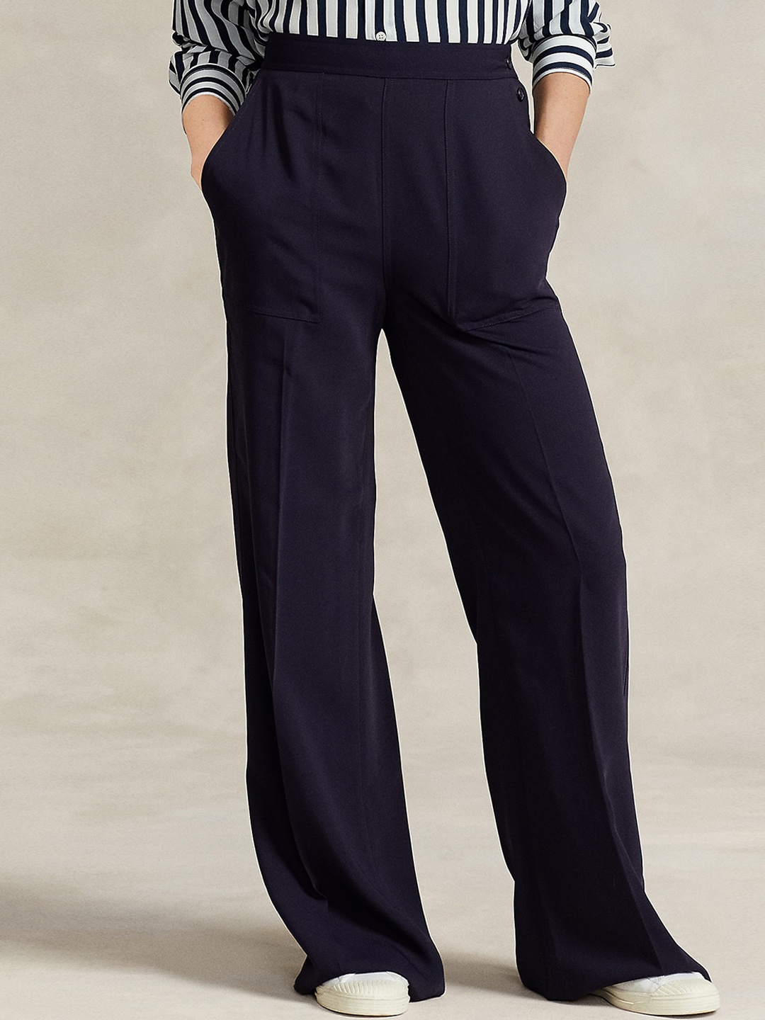 

Polo Ralph Lauren Women Flared Trouser, Navy blue