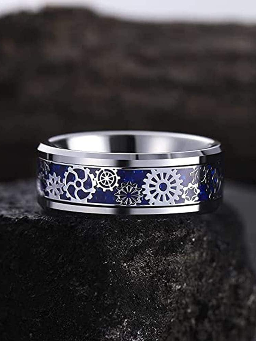 

VIEN Silver-Plated Stainless Steel Finger Ring