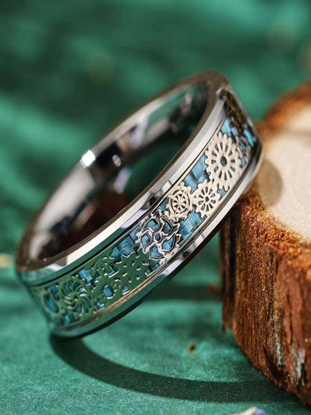

VIEN Silver-Plated Stainless Steel Finger Ring