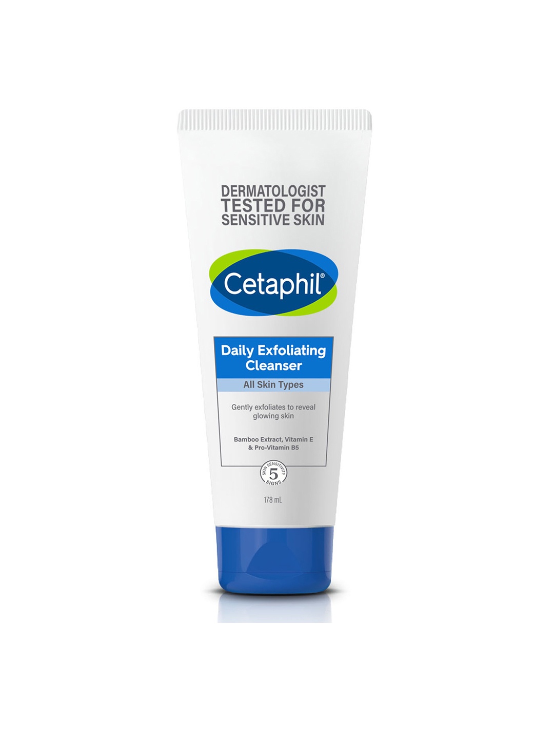 

Cetaphil Daily Exfoliating Cleanser for All Skin Types to Remove Dirt & Oil - 178 ml, White