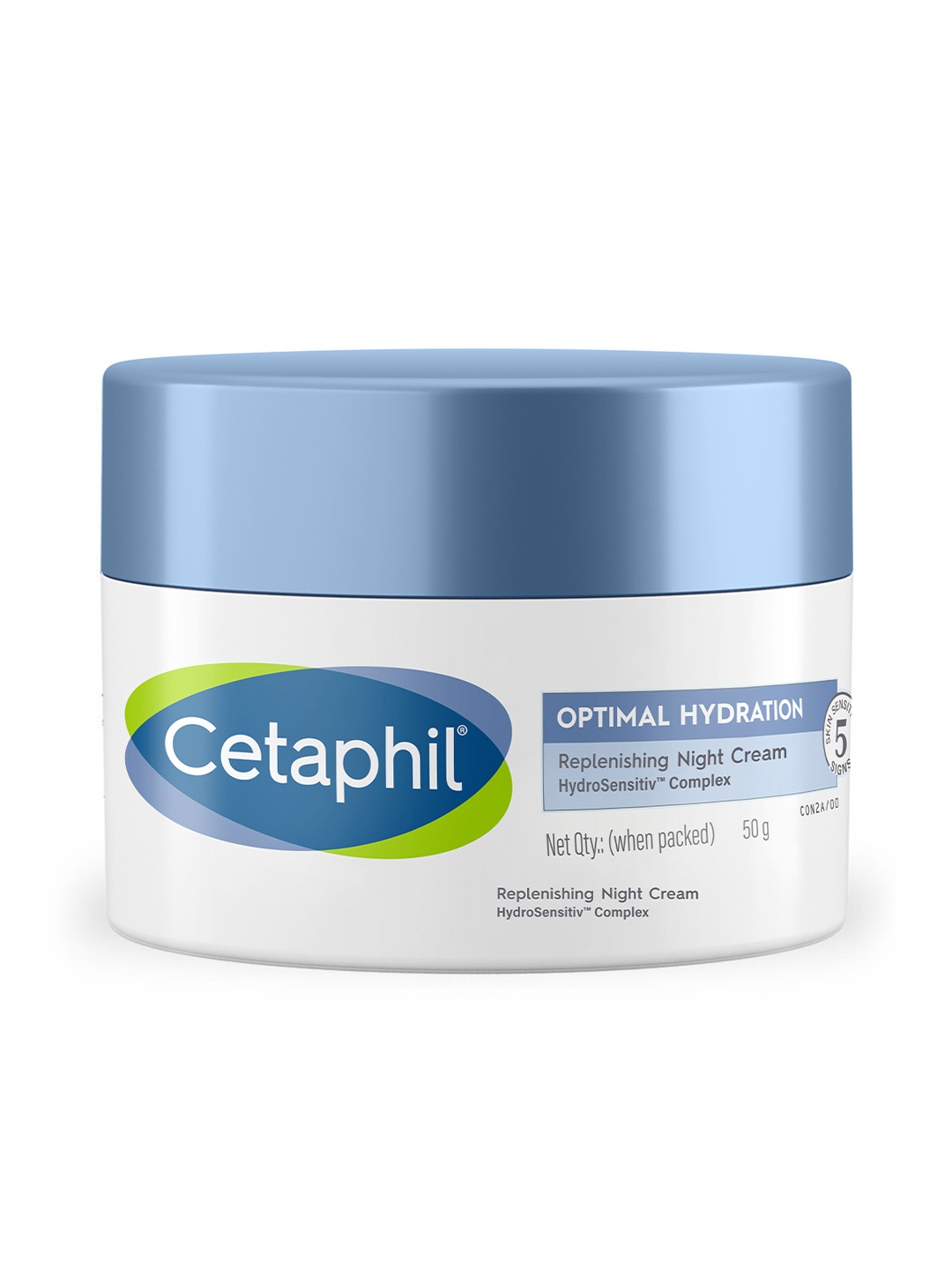 

Cetaphil Optimal Hydration Lightweight Moisturiser Night Cream with Hyaluronic Acid - 50g, White