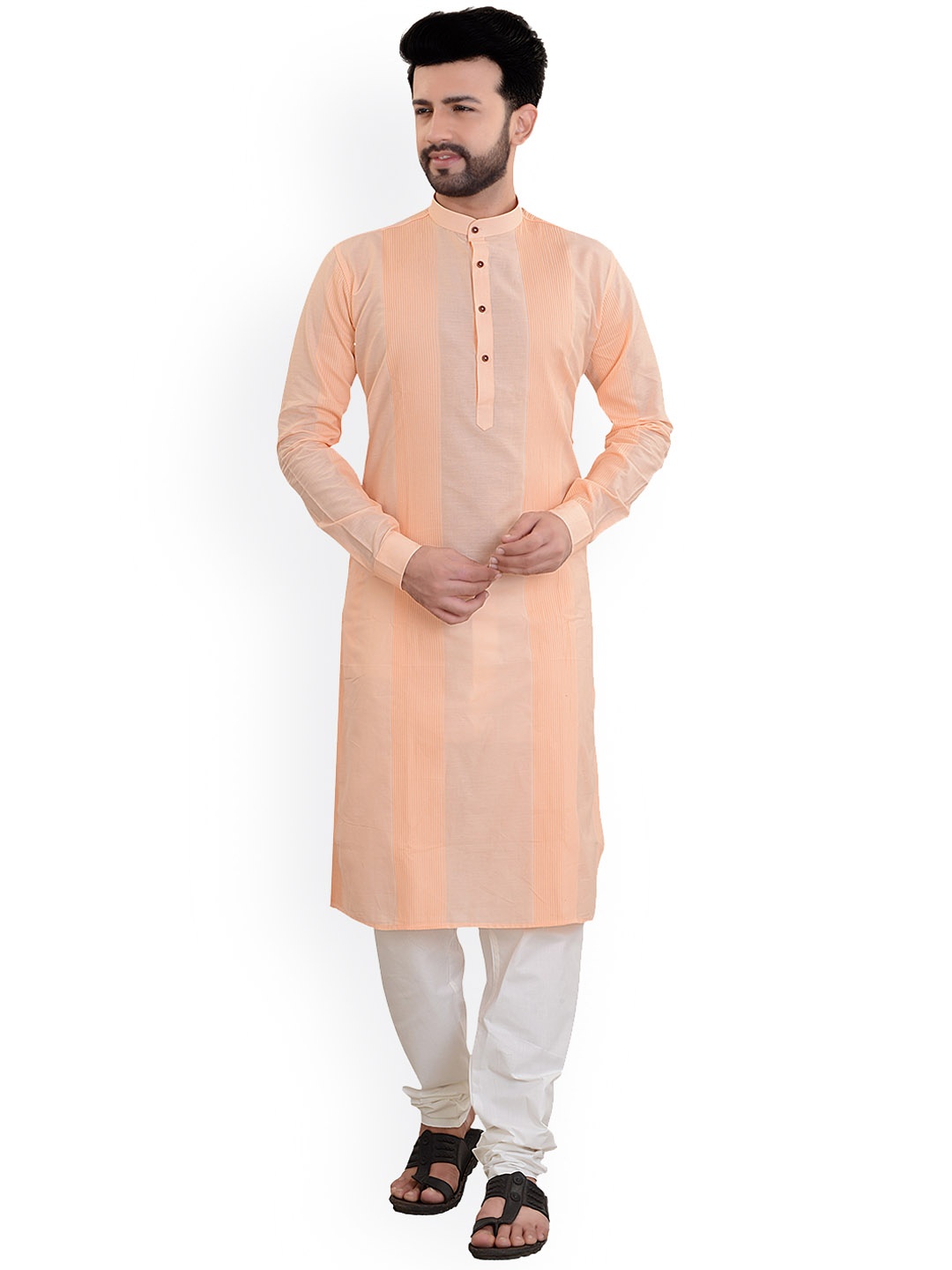 

ARRUGA Pink Regular Kurta with Pyjamas