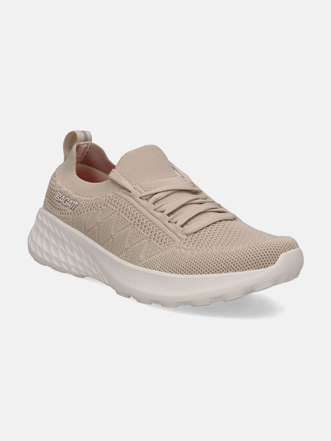 

BAGATT Women Hero Textured Textile Comfort Insole Sneakers, Beige