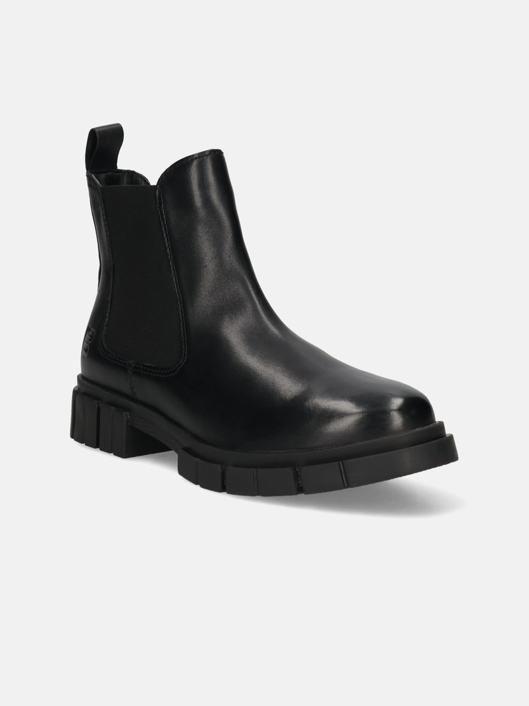 

BAGATT Women Fiona Heeled Leather Mid-Top Chelsea Boots, Black