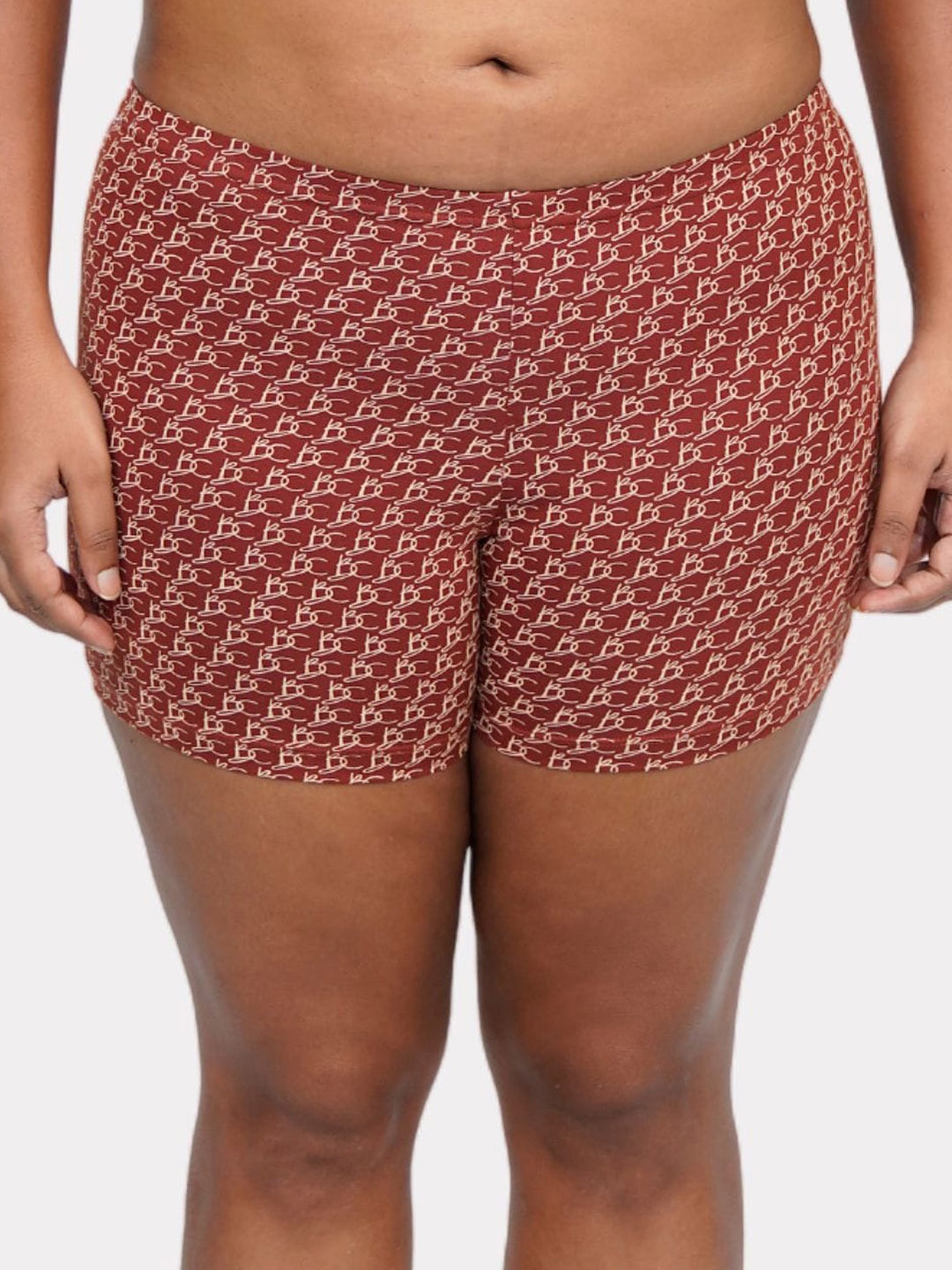 

Butt-Chique Patterned Boy Shorts Briefs, Brown