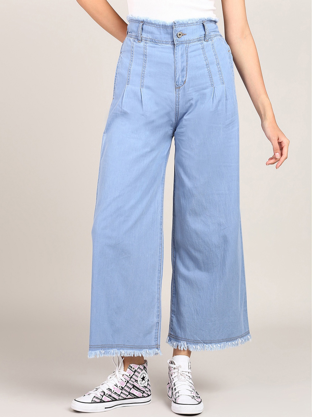 

DressBerry Women Blue Jean Flared Low-Rise Cotton Jeans