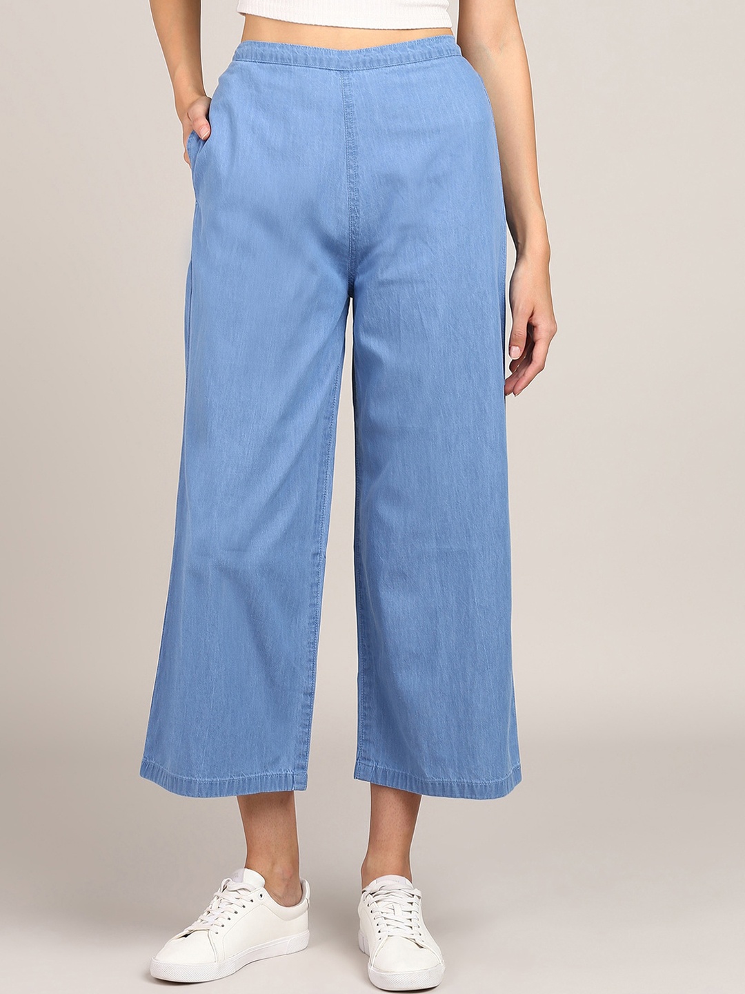 

DressBerry Women Blue Jean Flared High -Rise Cotton Jeans