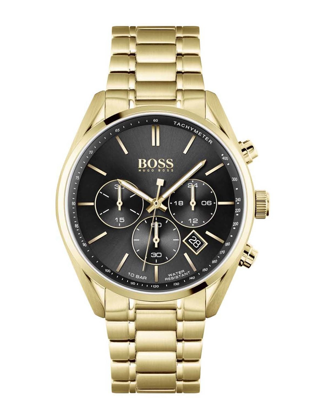 

BOSS Men Stainless Steel Bracelet Style Straps Analogue Chronograph Watch 1513848, Black