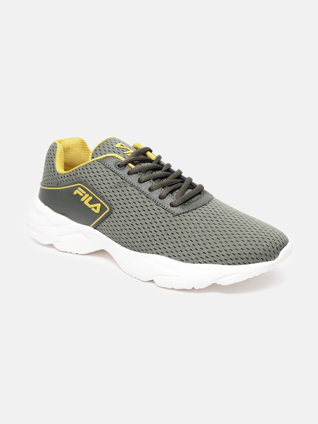 

FILA Men BANNER Mesh Running Shoes, Olive