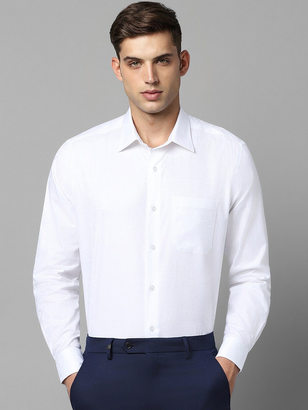 

Louis Philippe Gods & Kings Opaque Giza Cotton Formal Shirt, White