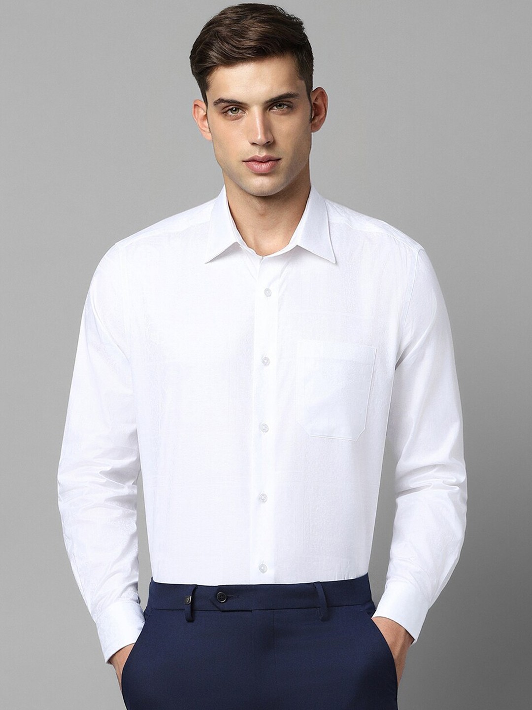 

Louis Philippe Opaque Pure Cotton Formal Shirt, White
