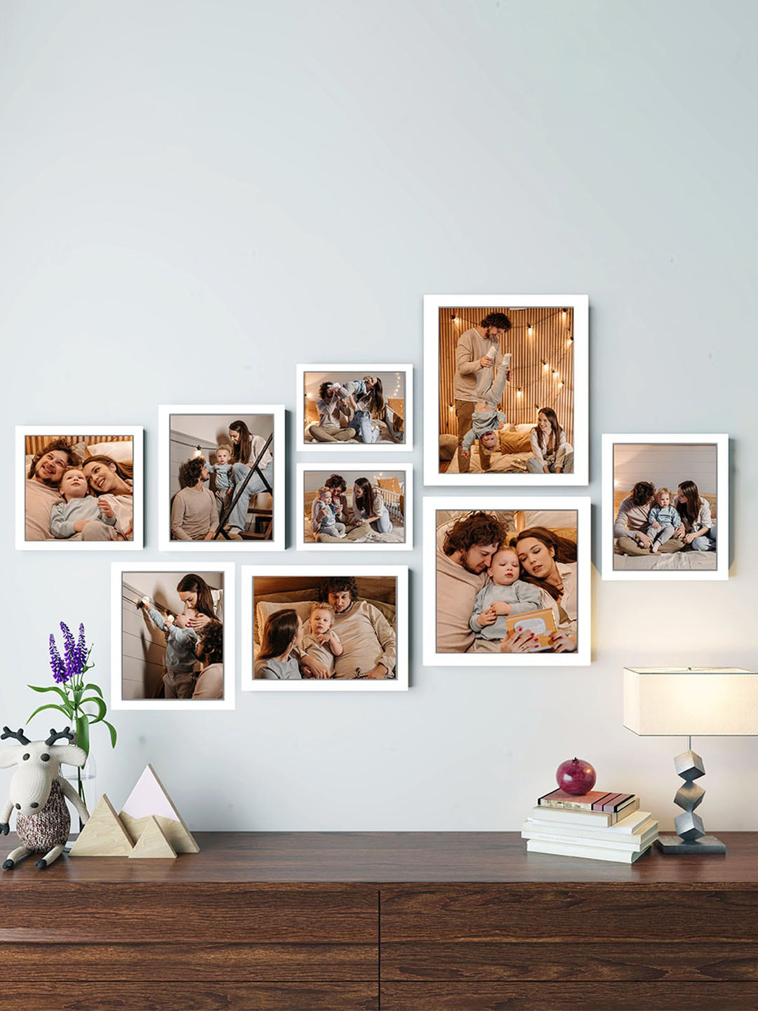 

Art Street White 9-Pieces Wall Photo Frames