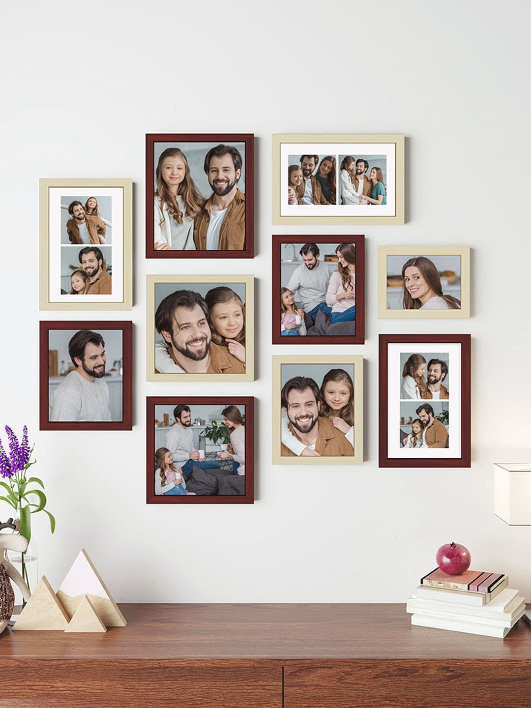 

Art Street Brown & Beige 10-Pieces Wall Photo Frames